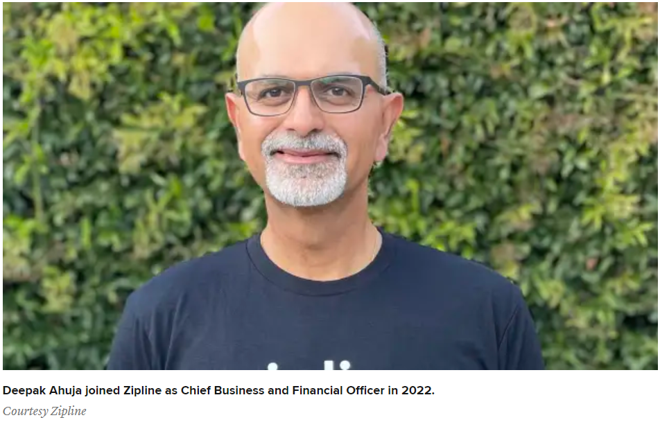 Former Tesla CFO joins drone delivery startup Zipline